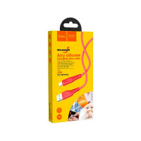 Usb кабель Hoco x58 airy lightning 8-pin, 2.4а, 1м, силикон, красный 0L-00053822