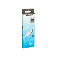 Usb кабель Borofone bx14 linkjet type-c, 1м, 3a, pvc, белый 0L-00043174
