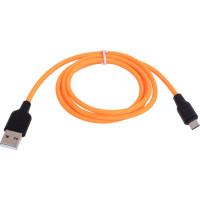 Кабель Hoco Usb x21 plus silicone microusb, 2.4а, 1м, силикон (оранжевый/черный) 0L-00053835