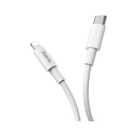 Кабель Usb-c Hoco x56 new original lightning 8-pin, 3а, pd20w, 1м, нейлон (белый) 0L-00050602
