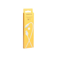 Usb кабель Borofone bx19 benefit microusb, 2.4a, 1м, pvc, белый 0L-00043147