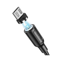 USB кабель Borofone bx41 amiable microusb, магнитный, 1м, 2.4a, pvc (черный) 0L-00049995