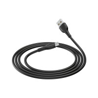 USB кабель Borofone bx51 triumph microusb, 1м, 2.4a, pvc (черный) 0L-00050539