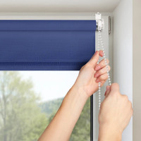 Рулонная штора PRAKTO SHANTUNG 95x160 см, синяя 9403218642