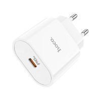 Сетевое зарядное устройство Hoco c94a metro 1xusb-c, 3а, pd20w, + usb-c кабель lightning 8-pin, 1м (белый) 0L-00054477
