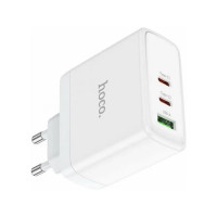Сетевое зарядное устройство Hoco n30 glory 1xusb, 2xusb-c, 3а, pd65w, qc3.0, gan (белый) 0L-00057042