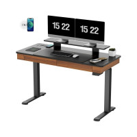 Стол для компьютера EUREKA электрическая регулировка по высоте, 2 ящика ERK-ED-I55-WN