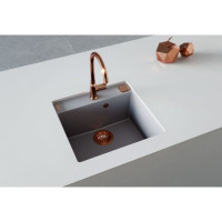 Выпуск для мойки с вертикальным переливом ALVEUS pop up copper с рамкой и заглушкой 1144851