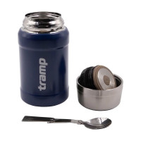 Термос с широким горлом Tramp 0.8 л, с сумкой, синий TRC-1323