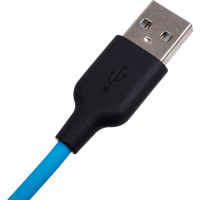 Кабель Hoco Usb x21 plus silicone microusb, 2.4а, 1м, силикон (синий/черный) 0L-00053833