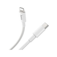 Кабель Usb-c Hoco x56 new original lightning 8-pin, 3а, pd20w, 1м, нейлон (белый) 0L-00050602
