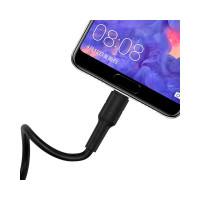 Usb кабель Borofone bx30 silicone type-c, 1м, 3a, силикон, черный 0L-00044318