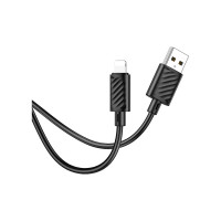 Кабель Usb Hoco x88 gratified lightning 8-pin, 2.4а, 1м, tpu (черный) 0L-00056440