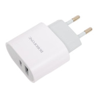 СЗУ Borofone ba62a wiseacre 1xusb + usb-c, 2,4a (белый) 0L-00054440