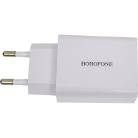 Сетевое зарядное устройство Borofone ba21a long journey 1xusb qc3.0, 18w, 3а + кабель microusb, 1м, белый 0L-00043639