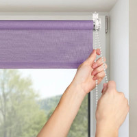 Рулонная штора PRAKTO SHANTUNG 95x160 см, сиреневая 9403218716