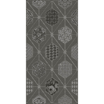 Декор Azori Ceramica 31.5x63 см, devore gris geometria 587152001