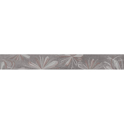 Бордюр Azori Ceramica 50,5x6,2 sonnet grey flower 587901001