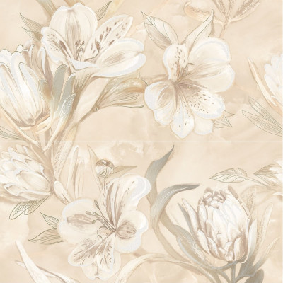 Панно Azori Ceramica 63x63 см, opale beige flower 589032003