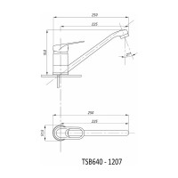 Смеситель для кухни Tsarsberg тип См-МОЦБА См-УмОЦБА TSB-640-1207