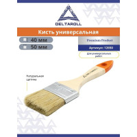 Плоская кисть DeltaRoll с деревянной ручкой, 50x8 мм 12650