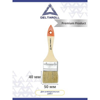 Плоская кисть DeltaRoll с деревянной ручкой, 50x8 мм 12650