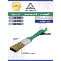 Кисть DeltaRoll с зеленой ручкой, смешанная щетина, 30x12 мм 12830