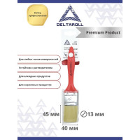 Кисть DeltaRoll с красной ручкой, светлая щетина, 40x13 мм 12740