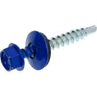 Кровельные саморезы ВИРТУОЗ 4,8х38 мм, RAL 5002, ультрамарин, 150 шт. 600-05328