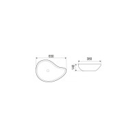 Накладная раковина WeltWasser WW ELBACH 650х380х140 1090 10000004578