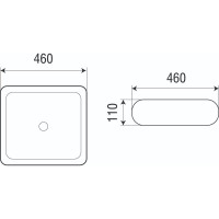 Накладная раковина WeltWasser WW ELBACH 460х460х110 3061 10000003867