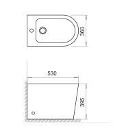 Напольное биде BelBagno FLAY-R с крепежом BB1003B