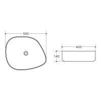 Керамическая накладная раковина BelBagno черная BB1435-NERO
