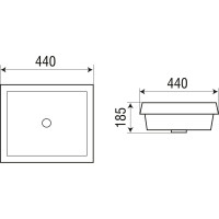 Врезная раковина WeltWasser WW DEILBACH 6042 440х440х185 10000004610