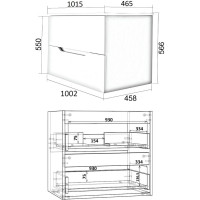 Подвесная тумба с раковиной Orange Line белая матовая Li-100Tuw+RA