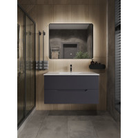 Подвесная тумба с раковиной Orange Line графит Li-100Tug+RA