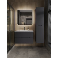 Подвесная тумба с раковиной Orange Line графит Li-80Tug+RA