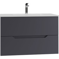 Подвесная тумба с раковиной Orange Line графит Li-80Tug+RA