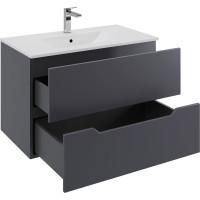 Подвесная тумба с раковиной Orange Line графит Li-80Tug+RA