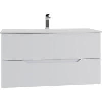 Подвесная тумба с раковиной Orange Line белая матовая Li-100Tuw+RA