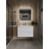 Подвесная тумба с раковиной Orange Line белая матовая Li-80Tuw+RA