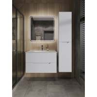 Подвесная тумба с раковиной Orange Line белая матовая Li-80Tuw+RA