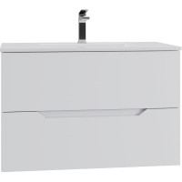 Подвесная тумба с раковиной Orange Line белая матовая Li-80Tuw+RA