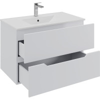 Подвесная тумба с раковиной Orange Line белая матовая Li-80Tuw+RA