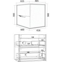 Подвесная тумба с раковиной Orange Line белая матовая Li-60Tuw+Ra