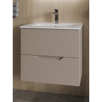 Подвесная тумба с раковиной Orange Line латте бежевый матовый Li-60Tul+RA