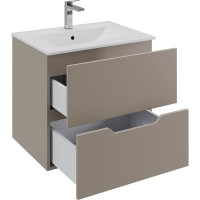 Подвесная тумба с раковиной Orange Line латте бежевый матовый Li-60Tul+RA