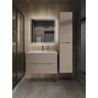 Подвесная тумба с раковиной Orange Line латте бежевый матовый Li-80Tul+RA