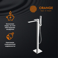 Смеситель для ванны напольный ORANGE Лутц, хром M04-336cr