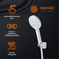 Смеситель для ванны с душевым набором ORANGE белая M05-300w